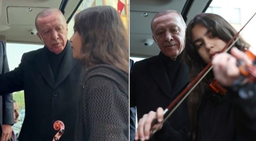 Cumhurbaşkanı Erdoğan keman eşliğinde Çanakkale türküsü söyledi