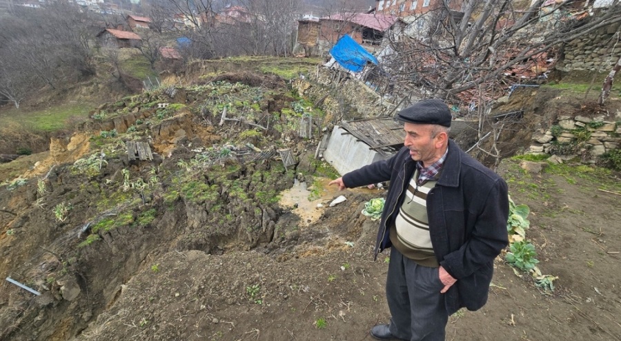Heyelan sonrası merak uyandıran olay!