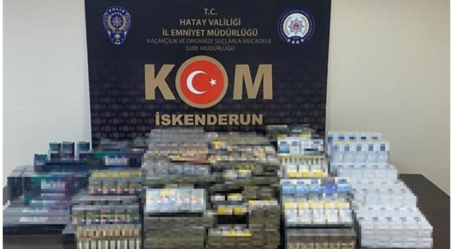Hatay'da binlerce paket kaçak sigara ele geçirildi