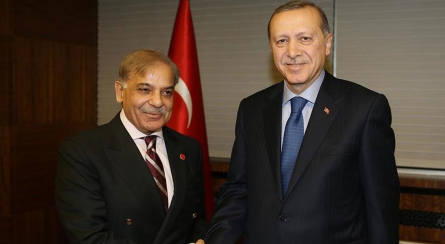 Erdoğan, Pakistan Başbakanı Şahbaz Şerif ile görüştü