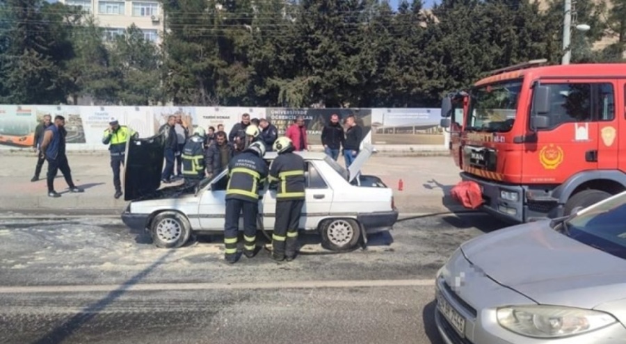 Seyir halindeki araçta yangın çıktı