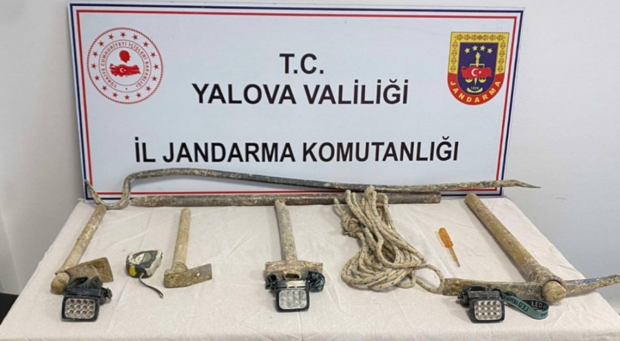 Yalova'da kaçak kazı yapanlara suçüstü!