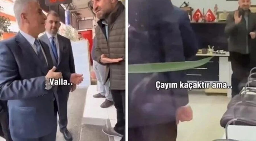 Ticaret Bakanı'na esnaf ziyaretinde kaçak çay ikram edildi: 'Çayım kaçaktır, söyleyeyim'