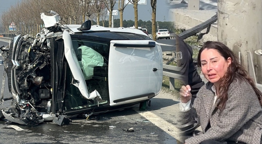 Takla atan araçtan burnu bile kanamadan çıktı!