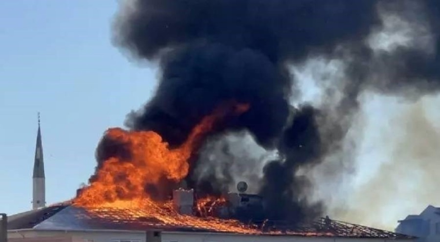 Erkek öğrenci yurdunda yangın paniği!