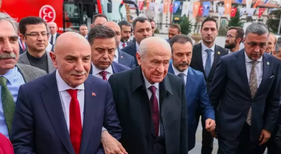 Bahçeli, ABB Başkan adayı Turgut Altınok'un seçim çalışmasına destek geldi