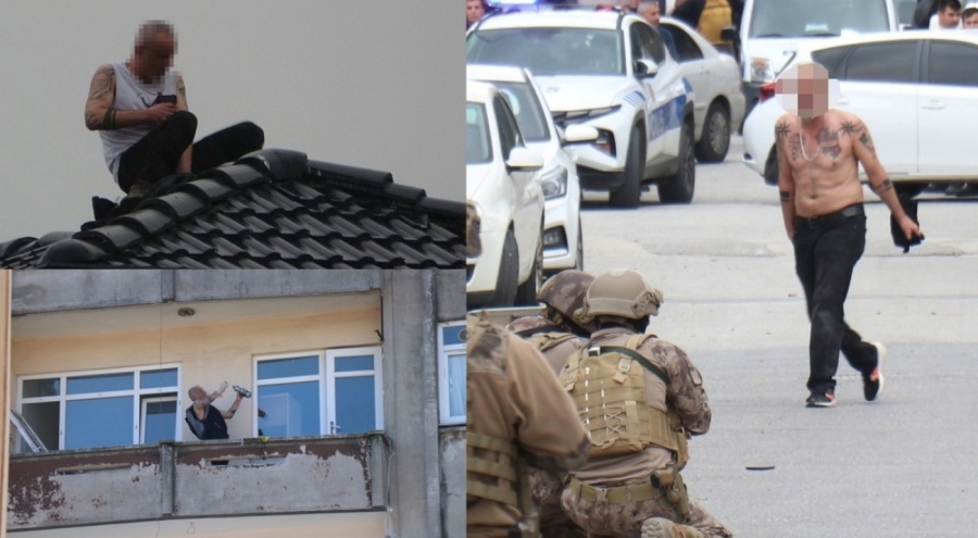 Geçen sene kız arkadaşını rehin almıştı... Bu kez çatıdan ateş açtı