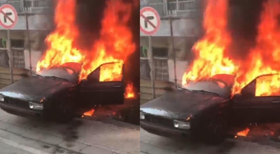 Kocaeli'de bir kişi, kendi aracını yaktı!