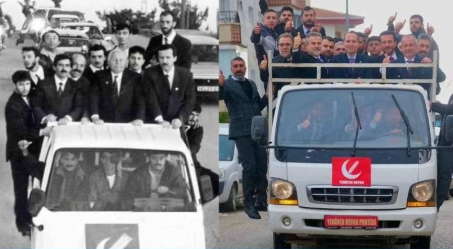 Fatih Erbakan babasının ikonik kamyon kasası pozunu verdi