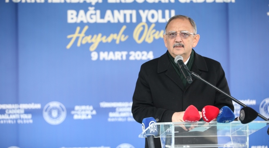 Bakan Özhaseki, Bursa'da Türkmenbaşı-Erdoğan Caddesi Bağlantı Yolu'nun açılışında konuştu