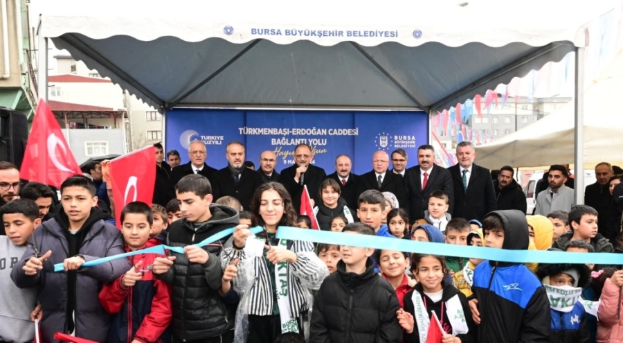 Bursa'da Türkmenbaşı-Erdoğan Caddesi Bağlantı Yolu hizmete açıldı