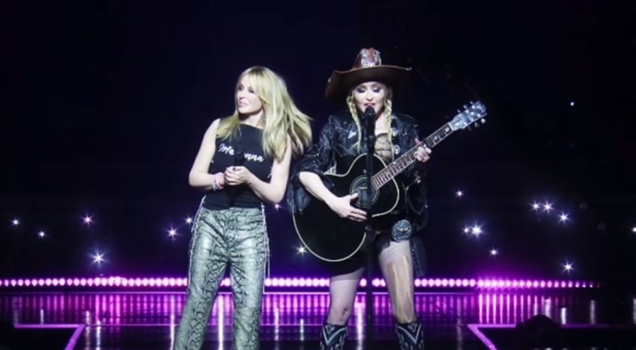 Kylie Minogue ve Madonna'dan unutulmaz performans