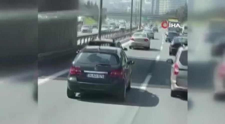 Trafikte makas atan sürücüye yüklü para cezası