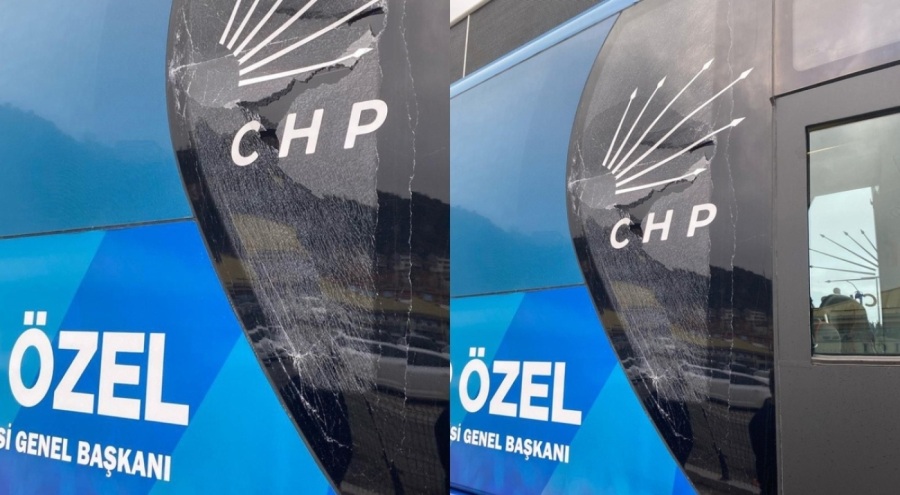 Valilikten, CHP'nin miting otobüsüne taş atılmasına ilişkin açıklama geldi!
