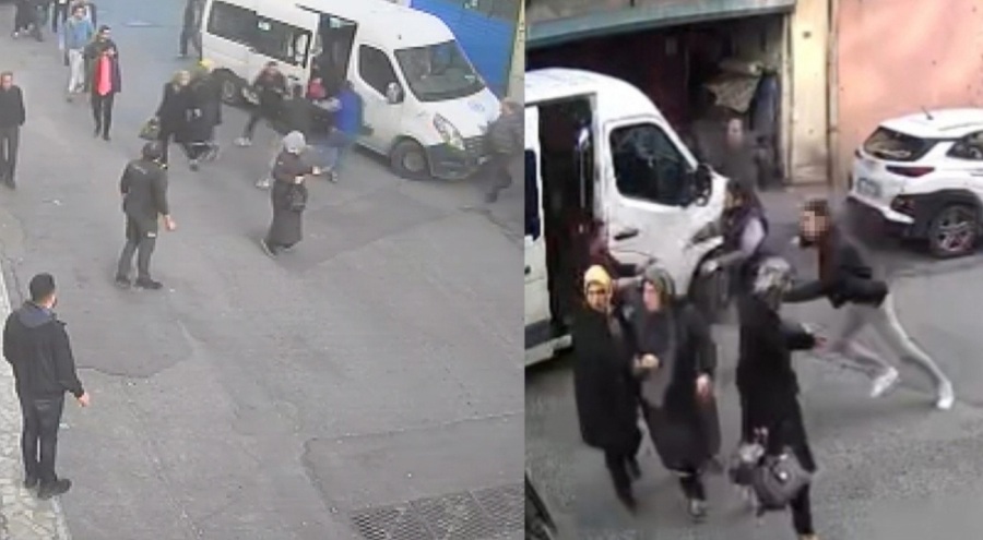 Neden bana çarptın diyerek sürücüye saldırdılar!