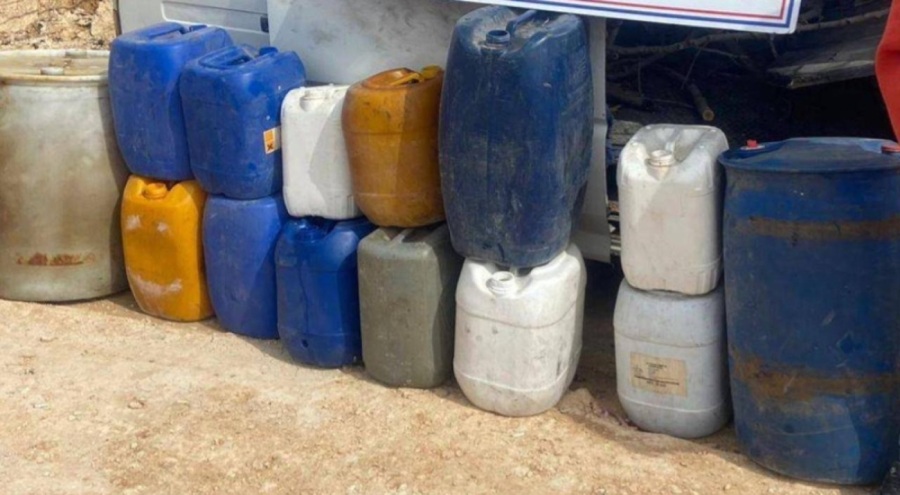 Yakıt tankerinden mazot çalan hırsızlar suçüstü yakalandı