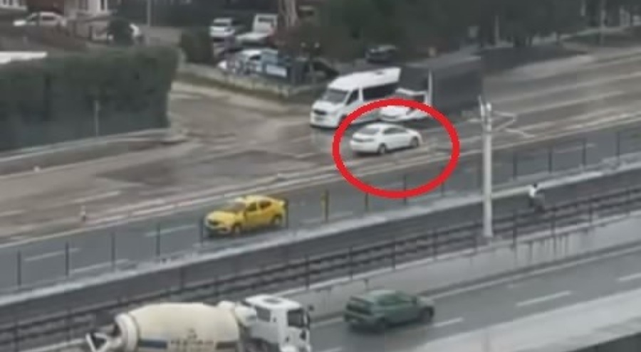 Bursa'da ters şeritten giden otomobil ölüme meydan okudu
