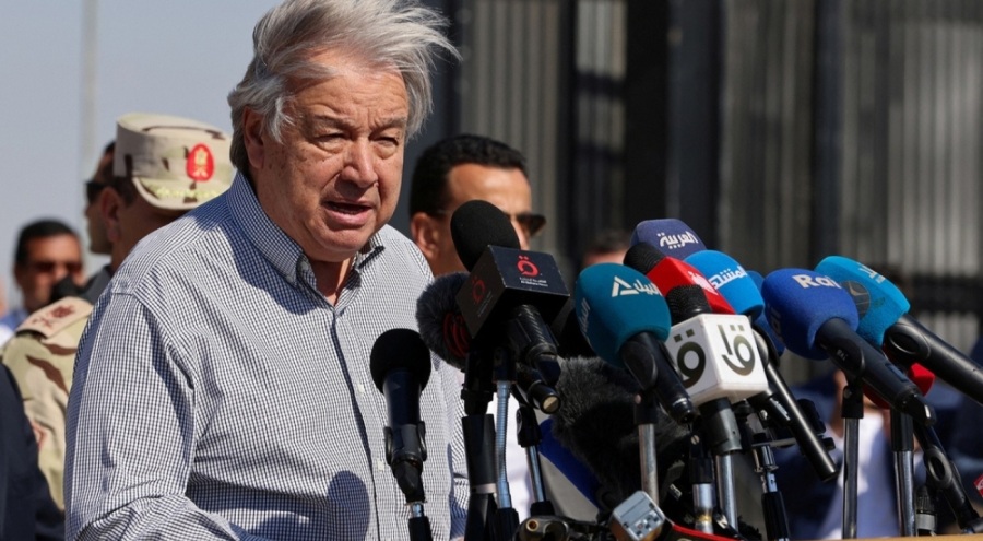 Gazzelilere "yalnız değilsiniz" diye seslenen Guterres, acil ateşkes çağrısı yaptı