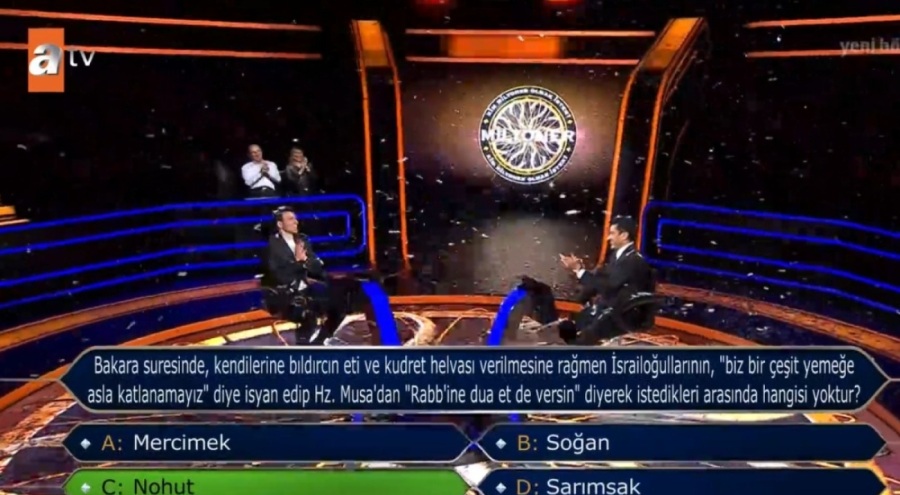 Berk Göktaş Kim Milyoner Olmak İster'de 5 milyon lira kazanan ilk yarışmacı oldu