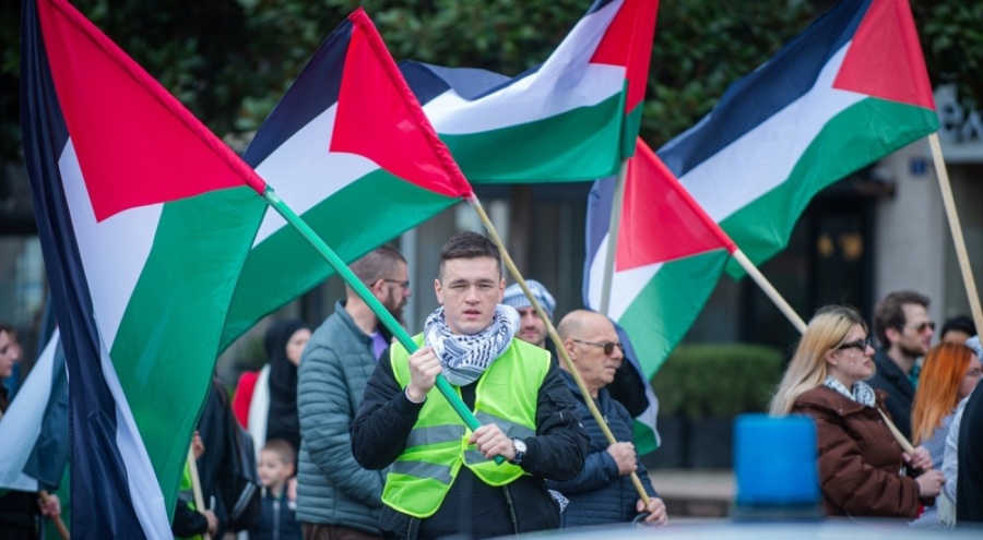 Karadağ'da İsrail protestosu!