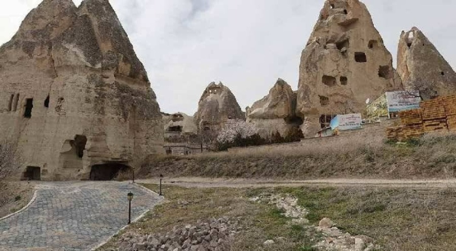 Kapadokya'da peribacalarında restorasyon çalışması başlatıldı