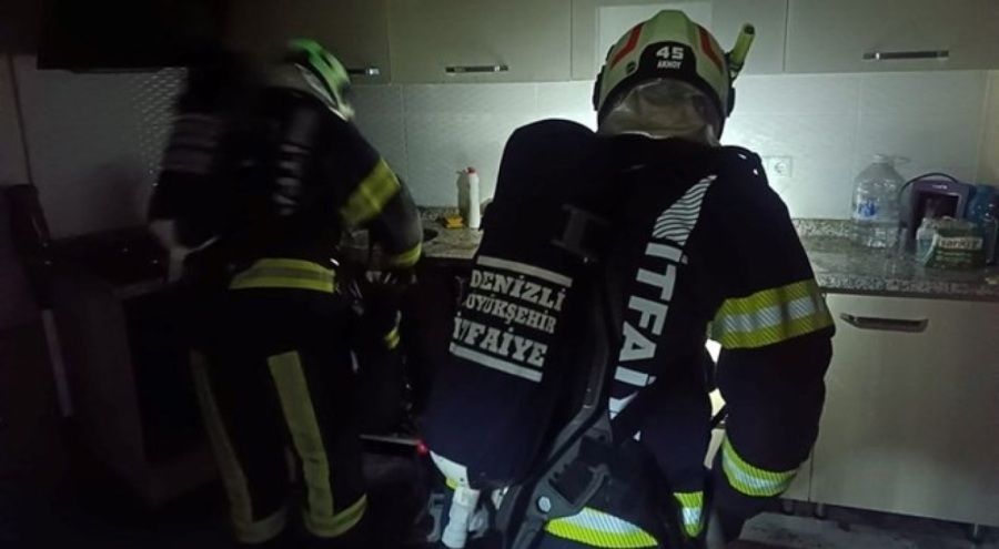 Apartmanda yangın paniği