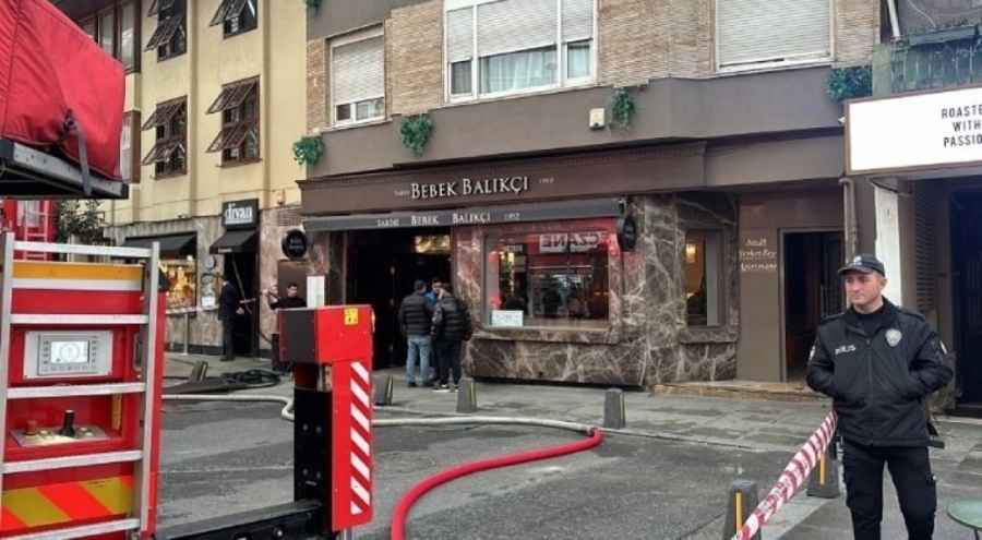 Ünlü ve tarihi balık restoranında yangın paniği