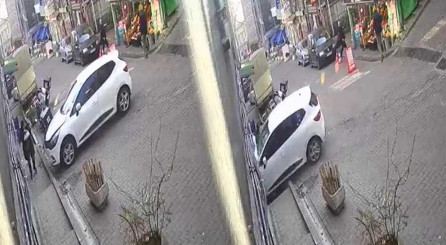 İstanbul'da akılalmaz olay! Fren yerine gaza basınca...