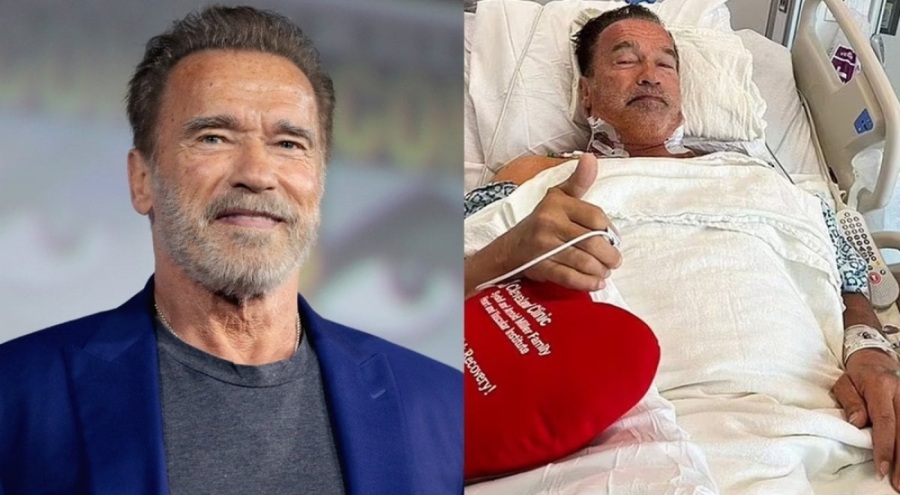 Arnold Schwarzenegger'a kalp pili takıldı