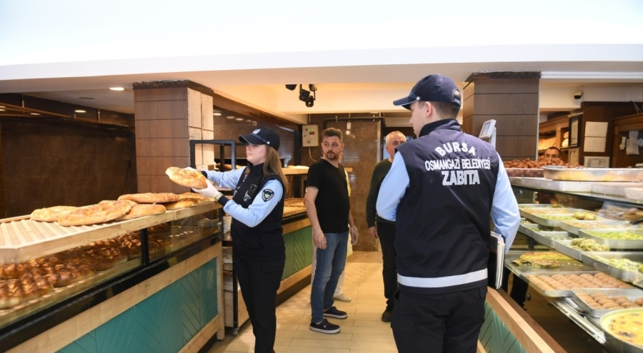 Bursa'da zabıtan pide gramajı denetimi