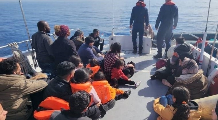 Bodrum açıklarında onlarca düzensiz göçmen kurtarıldı!