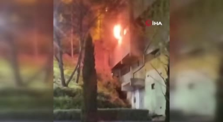 İş yerinden alevler yükseldi