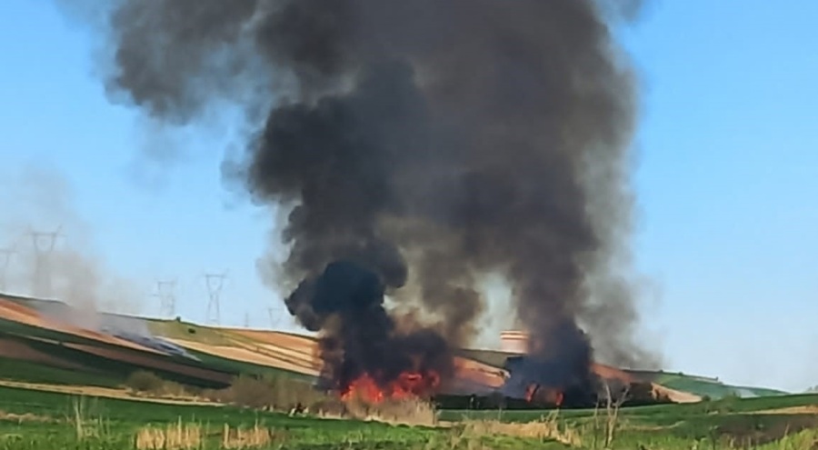 Korkutan sazlık yangını