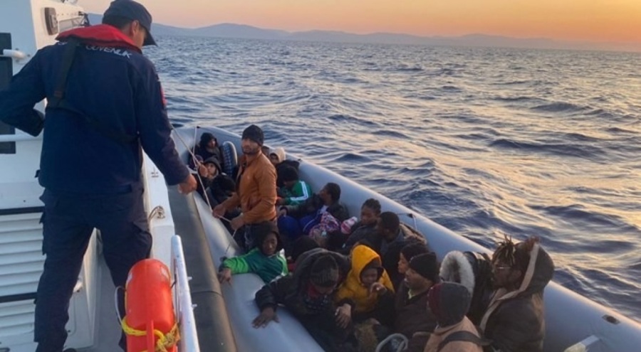 Muğla açıklarında düzensiz göçmenler kurtarıldı