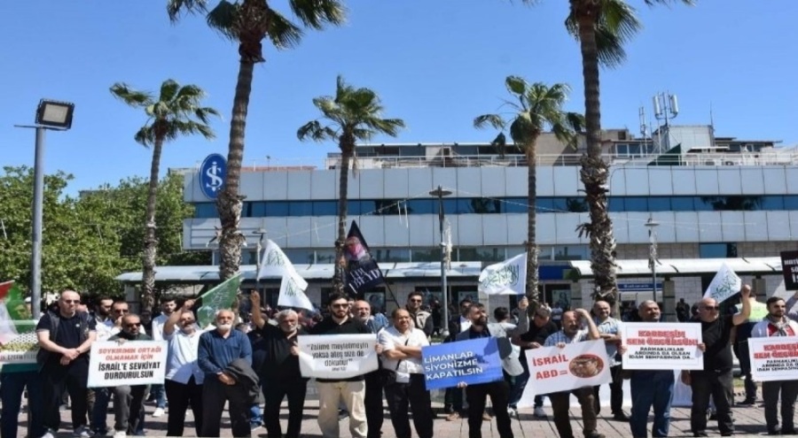 İzmir'de 'İsrail' protestosu