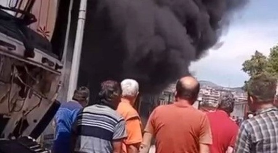 İş yeri yangın çıktı