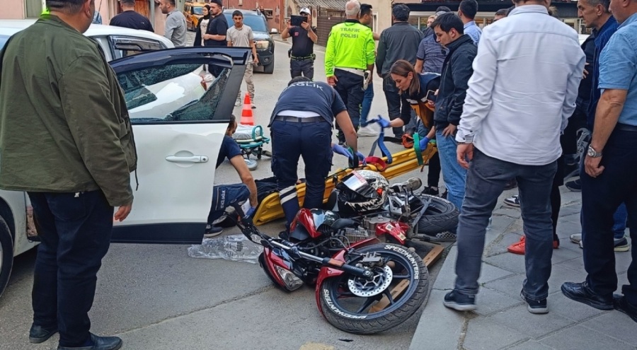 Yaralarını unutup, motosikletinin durumunu sordu