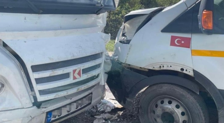 Okul servisi kaza yaptı! Yaralılar var