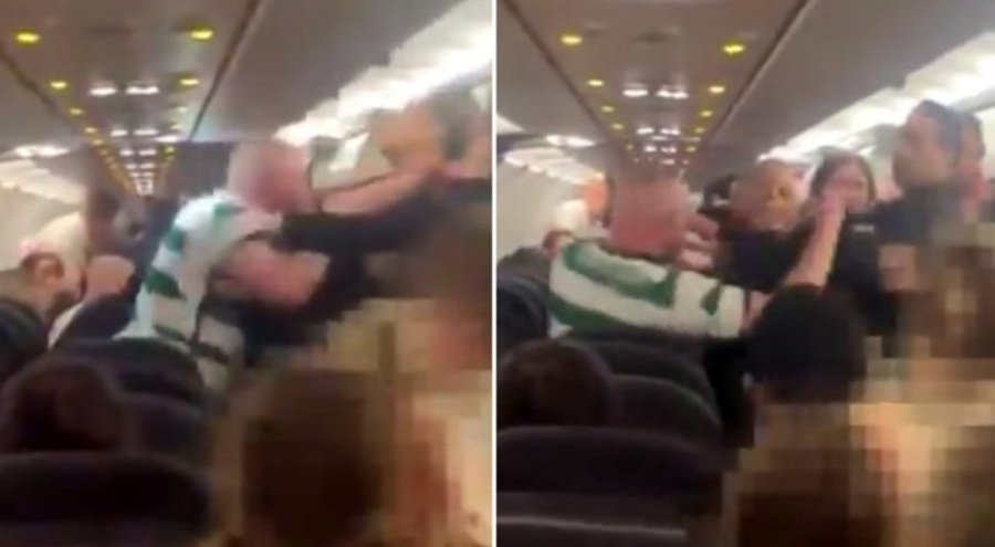 Antalya seferinde panik dolu anlar... İskoç yolcu, polise saldırdı!