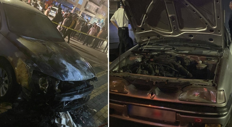 Tartıştıkları galericinin dükkanının camlarını kırıp, otomobillerini yaktılar