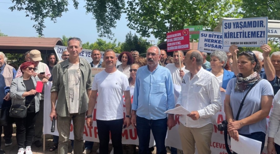 Bursa'da Hektaş'a protesto: "Göl çevresinde fabrika istemiyoruz!"