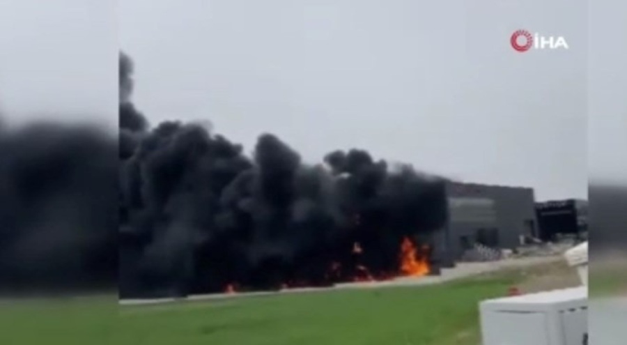 Ankara'da fabrika yangını