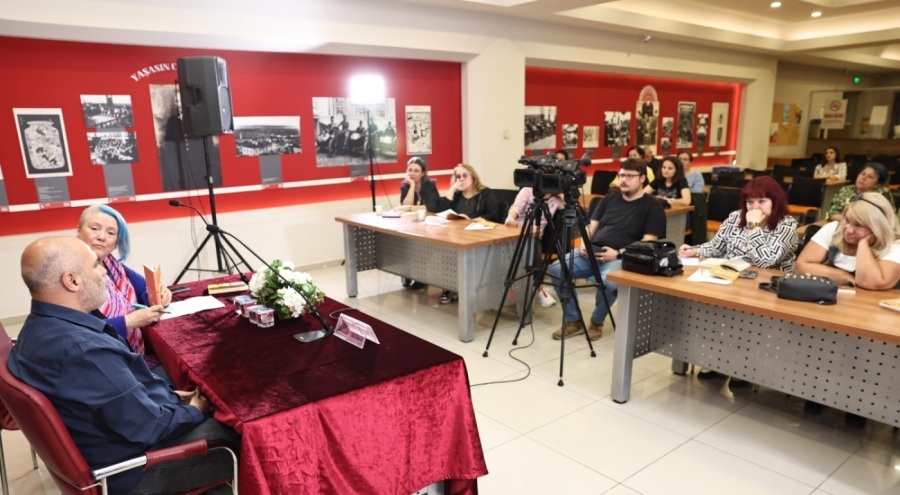 Nilüfer'de Edebi Kazılar söyleşisinde Polat Özlüoğlu ağırlandı