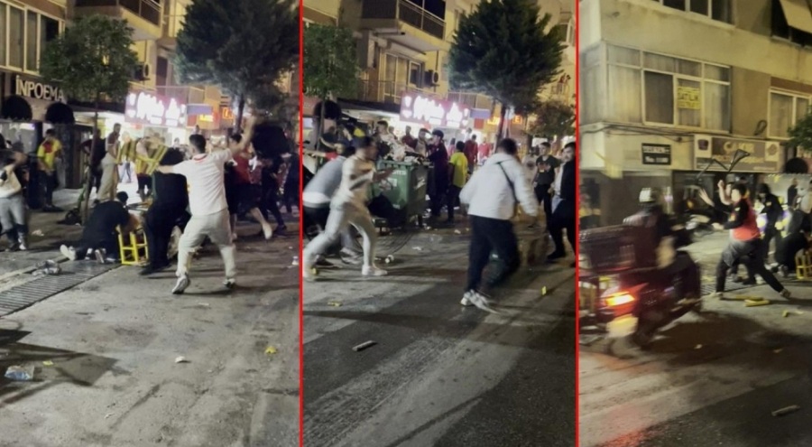 Maç sona erdi ortalık karıştı: Göztepe taraftarları ile iş yeri çalışanları arasında kavga çıktı