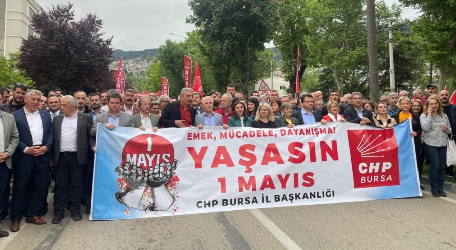 Bursa'da coşkulu 1 Mayıs yürüyüşü!