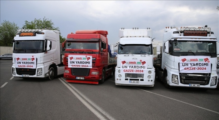 İHH İnsani Yardım Vakfı, Bingöl'den Gazze'ye yardım gönderdi