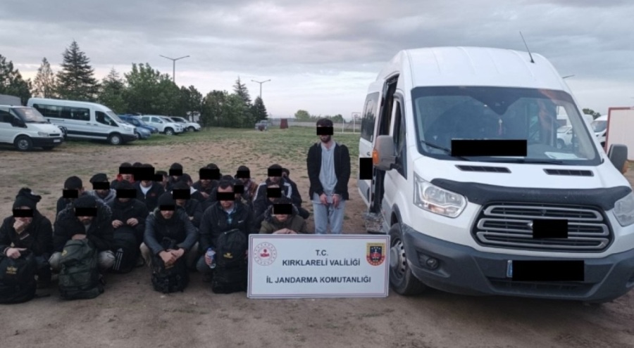 Kırklareli'nde 45 kaçak göçmen ekiplerce yakalandı