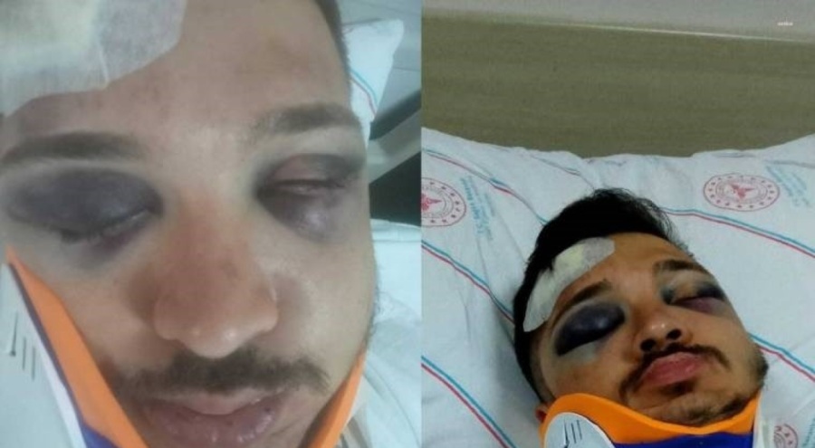 Sokak ortasında bir genç tanımadığı kişilerin saldırısına uğradı