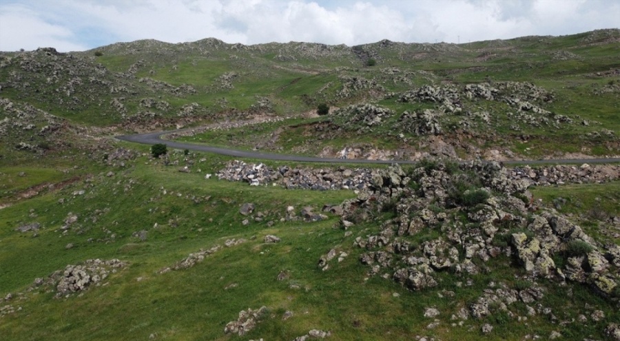 Iğdır'da dağlar yağmur sonrası yeşile büründü