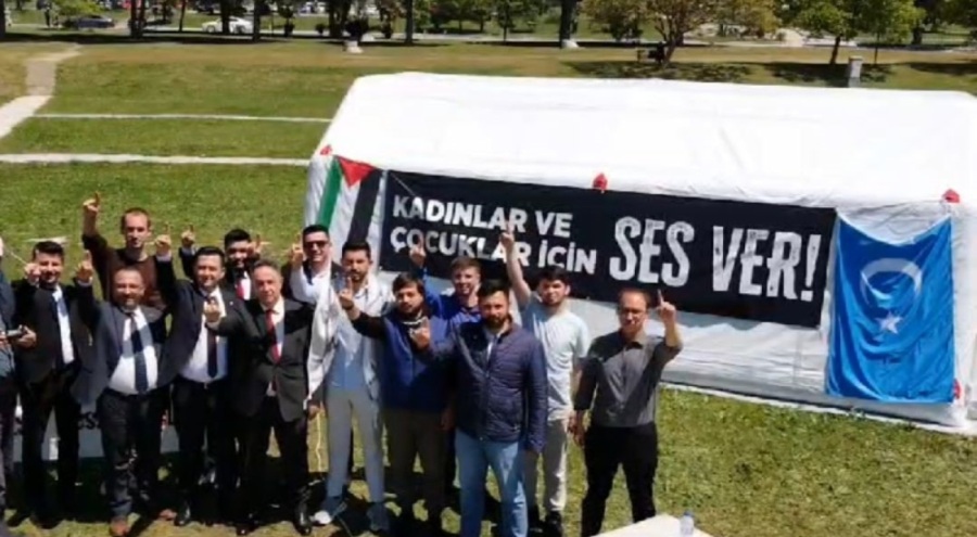 BBP'den Filistin destek çadırına ziyaret